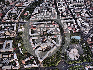 Aerial view of the Yerevan City, Capital of Armenia