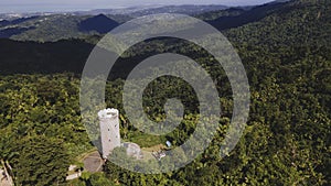 aerial view of Yokahu Tower in El Yunque forest Puerto Rico photo