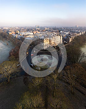 Aerial view of the Yorkshire Spa Town of Harrogate