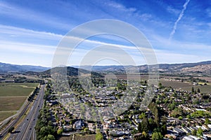 Aerial view of Yountville, California