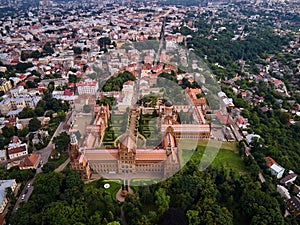 Aerial view of Yuriy Fedkovych Chernivtsi National University, Ukraine