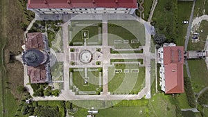 Aerial view of Zolochiv Castle in Lviv region, Ukraine