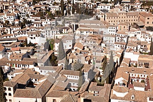 Aerial views of Granada city