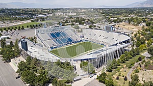 Aerial Views Of LaVell Edwards Stadium On The Campus Of Bringham Young University