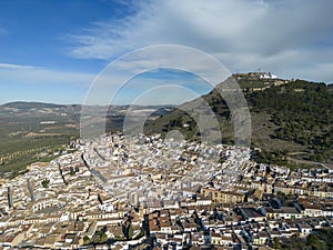 aerial views of the municipality of Archidona in the province of Malaga, Andalusia