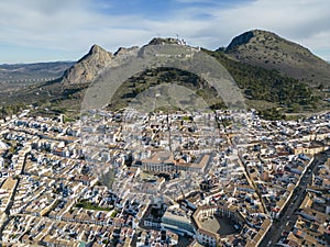 aerial views of the municipality of Archidona in the province of Malaga, Andalusia