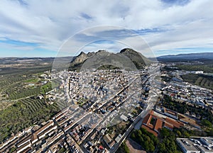 aerial views of the municipality of Archidona in the province of Malaga, Andalusia