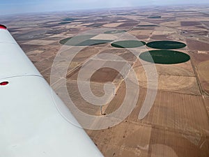Aerial views of Texas Panhandle irrigation