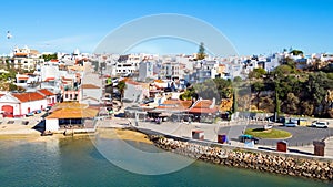 Aerial from the village Alvor in the Algarve Portugal photo