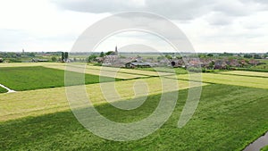 Aerial from the village Zevenhuizen in the Netherlands