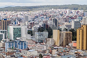 Aerial viw of Quito