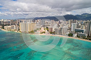 Aerial Waikiki Beach