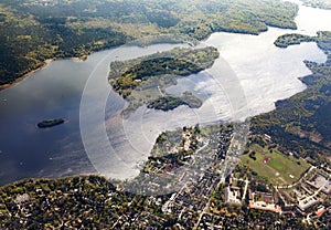 Aerial of the Wannsee in Berlin