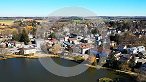 Aerial of Wellesley, Ontario, Canada