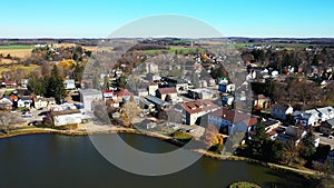 Aerial of Wellesley, Ontario, Canada 4K