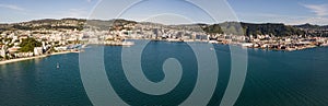 Aerial, Wellington New Zealand Harbor Panorama