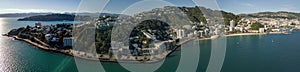 Aerial, Wide Panorama Of Wellington City