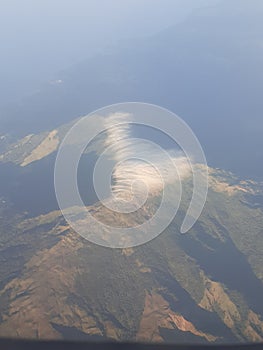 Aerialview of the mountain photo