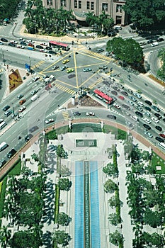 Aeriel View Of Road Intersection
