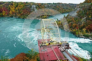 Aero car crossing the Whirlpool of Niagara River