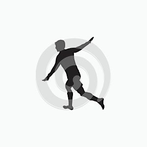 Aero plane goal celebration - silhouette soccer goal celebration