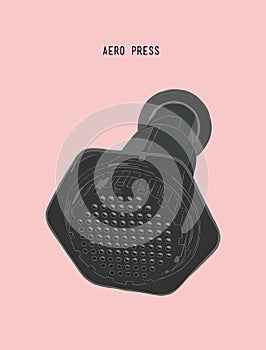 Aero press coffee.