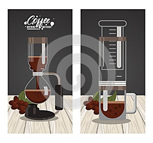 Aero press and vaccum pot coffee brewing methods