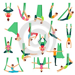 Aero Yoga Decorative Icons Set