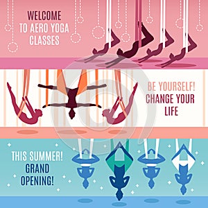 Aero Yoga Horizontal Banner Set