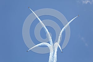 Aerobatic airplanes at airshow