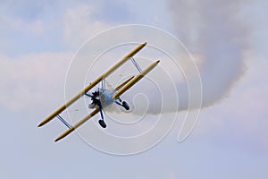 Aerobatic bi plane airplane