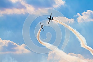 Aerobatic group on the airshow