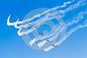 Aerobatic group on the airshow