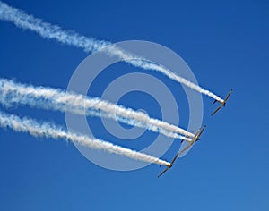 AEROBATIC HARVARD TEAM TRAILING SMOKE