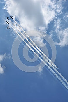 Aerobatic team at airshow