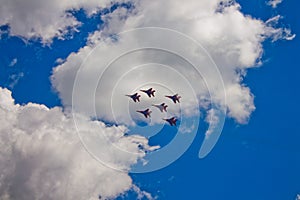 Aerobatic team `Swifts` `Strizhi`. photo