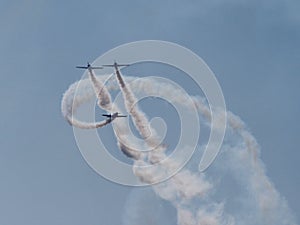 Aerobatics, aerial acrobatics. photo