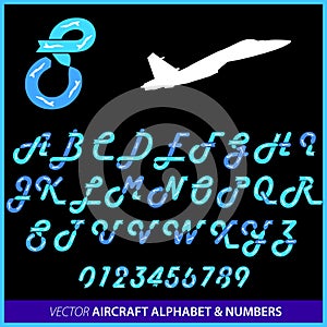 Aerobatics in an airplane alphabet photo