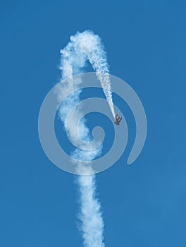 Aerobatics on display at an air show