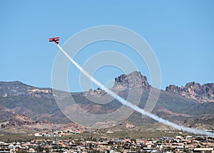 Aerobatics on display at an air show over Bullhead City, Arizona