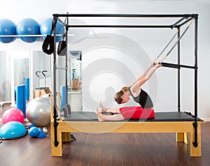 Aerobics pilates instructor woman in cadillac