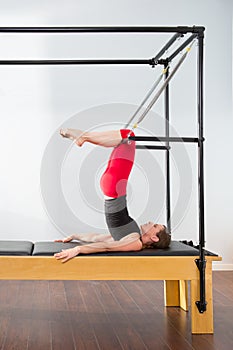 Aerobics pilates instructor woman in cadillac