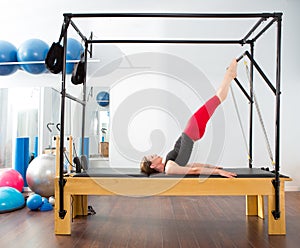 Aerobics pilates instructor woman in cadillac