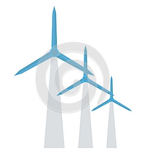 Aerogenerator isolated vector icon which can be easily edit or modified photo