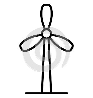 Aerogenerator, whirligig Vector Icon can be easily modified or edit photo