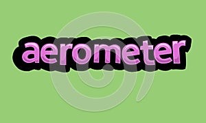 AEROMETER writing vector design on a green background