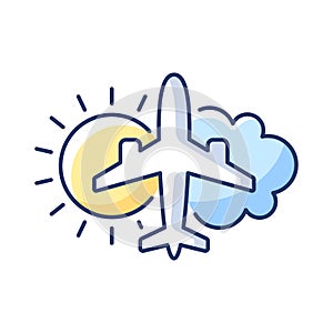 Aeronautical meteorology RGB color icon
