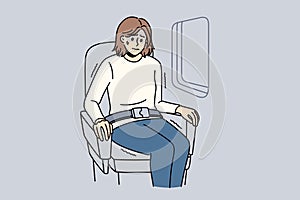 Aerophobia and being afraid of flights concept.