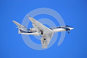 Aeroplane on a blue background