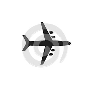 Aeroplane travel icon logo vector illustration